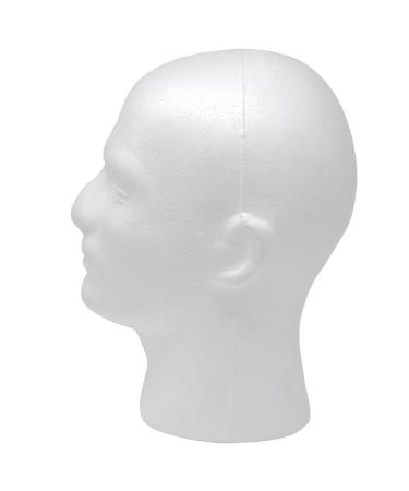 Male Styrofoam Foam Mannequin Wig Head 11 Inch - Pack of 1 | Lightweight and Durable for Displaying Wigs and Hats - Buy Online on GoSupps.com