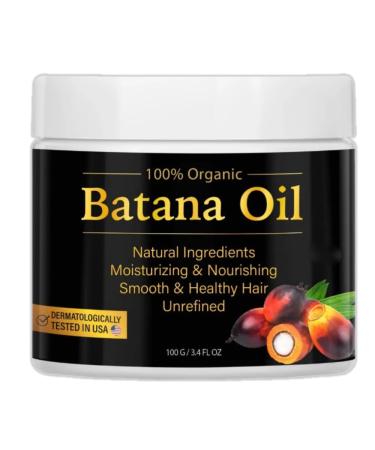 Raw Batana Oil for Hair Growth 100% Natural Hair Growth Oil Promotes Hair Thickness Strengthening Batana Prevents Hair Loss epairs damaged Hair Mask hair Scalp Care for Men & Women 3.4 OZ 100G BATANA 100G