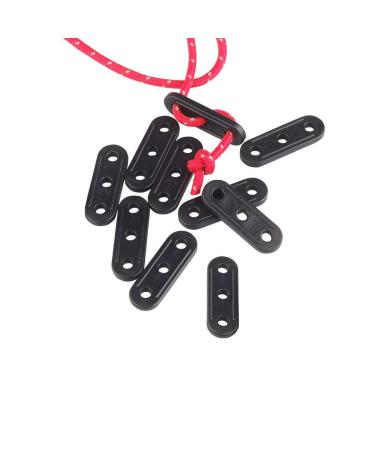 Natuworld 20PCS Plastic Cord Tensioners Rope Adjuster Tent Guy-Line Wind Rope Buckle Fastener Tightener for Hiking Camping Picnic Outdoor Activities (Black)