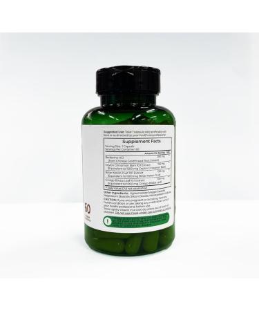 4-in-1 Berberine Supplement 1500mg Boost Immunity & Gut Health with Ceylon Cinnamon Bitter Melon & Ginkgo 60 High Potency Capsules for Metabolism Support - Buy Online on GoSupps.com