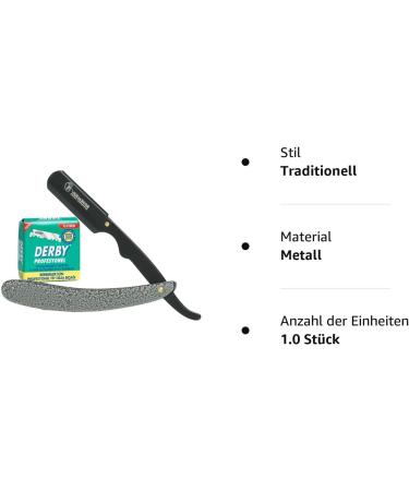 Van de Boos Razor Set | High-Quality Stainless Steel Barber Knife with 100 Extra Sharp Derby Blades for Precision Beard Shaving - Ideal Men s Razor - Buy Online on GoSupps.com