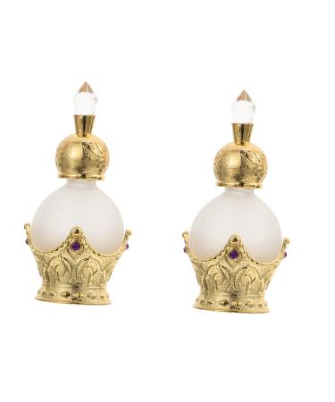 Beaupretty 2 Pcs Perfume Bottle Diffuser Composite Material Liquid Travel 9X4X4CMx2pcs Goldenx2pcs