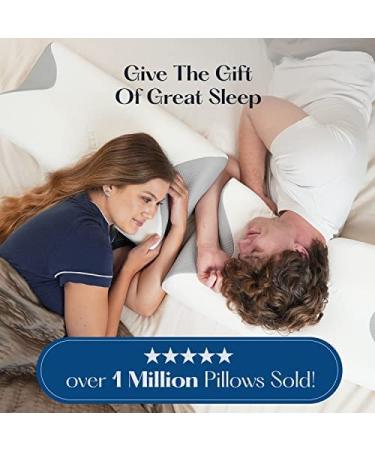 SUTERA Contour Memory Foam Pillow - Orthopedic Cervical Support for Neck, Shoulder and Back Pain Relief - Ergonomic Pillow for all Sleepers - Washable Cover Included - Buy Online on GoSupps.com