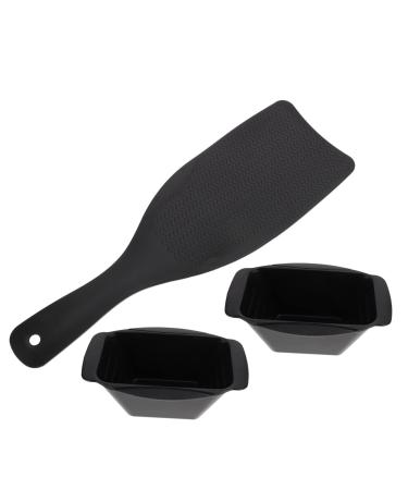 Beavorty 1 Set hair coloring tools balayage paddle hair dyeing bowl and brush hair color board salon hair dye coloring kit hair styling kit Hair Coloring Board to color hair plate abs 30X9.7X0.3CM Black