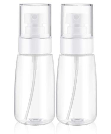 TOSERSPBE Spray Water Bottle Hair Mister, Fine Mist Stylist Sprayers 360 Empty Small Misting Spritzer, Perfume Atomizer with Pump Clear Containers (2PCS/2oz) 2oz2pcs