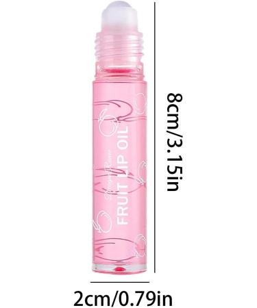 Roll On Lip Gloss Fruity Flavors Rolling Ball Lip Oil Set Colorless Transparent Lip Oil Moisturizing Plumper Glossy Lip Makeup Flavored Lip Gloss Set (Peach 8ml) - Buy Online on GoSupps.com