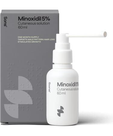 Sons Minoxidil 5% Cutaneous Solution  Anti-Hair Loss Treatment - 60ml - Buy Online on GoSupps.com