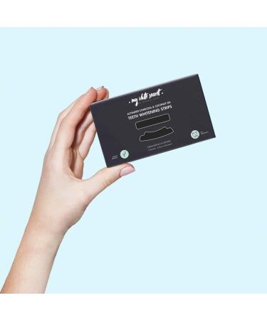 My White Secret Whitening Strips - 100% Natural Tooth Whitening with Activated Carbon & Coconut Oil - Gentle & Easy 14-Day System for Home Use - Buy Online on GoSupps.com