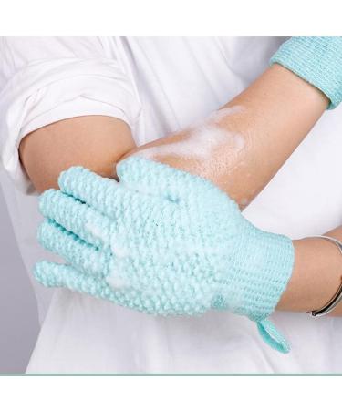 2 Pair Exfoliating Body Gloves | Unisex Bath Scrub Mitts for Shower Spa & Massage | Exfoliating Mitts for Body Face Hands & Feet - Buy Online on GoSupps.com