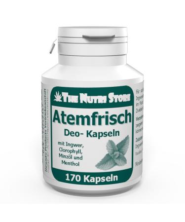 Breath fresh deodorant capsules 170 pieces with ginger chlorophyll mint oil and menthol