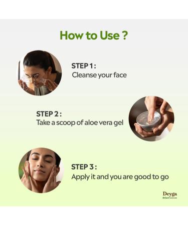Deyga Aloe Vera Gel Multipurpose Hydrating Gel for Skin & Hair, Soothes, Heals, Reduces Scars & Dandruff, 100% Natural, 100 ml - Buy Online on GoSupps.com