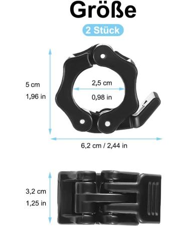 gvivej Dumbbell Lock | Secure Dumbbell Clamps for Safe Training & Quick Weight Changes | 25mm - Buy Online on GoSupps.com