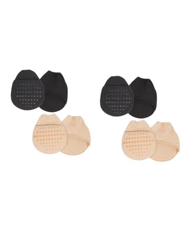 4 Pairs Forefoot Pads Women's Socks Toe Socks Plantar Socks High Heels Seamless Invisible Socks Invisible Forefoot Pad Breathable Sandals Half Socks Liner