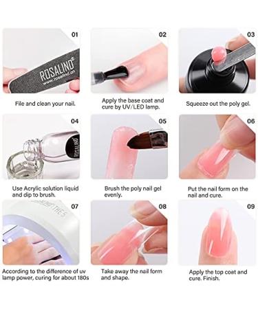 Opal Poly Extension Gel ROSALIND 2 PCS 2 oz White Poly Nail Gel kit Nail Builder for Opal Nail Art Decoration Nail Thickening Poly Nail Gel Tube Easy to DIY Use Need UV Lamp - Buy Online on GoSupps.com