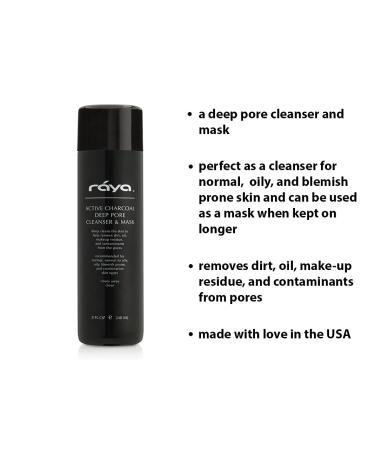 Raya Active Charcoal Deep Pore Cleanser & Mask | Detox for Oily & Blemished Skin | International Shipping Available - Buy Online on GoSupps.com