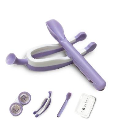 Dsense Soft Contact Lenses Remover Tool Case Contact Lens Case with Flexible Tweezers and Soft Scoop for Contacts Lens New User and Long Nails