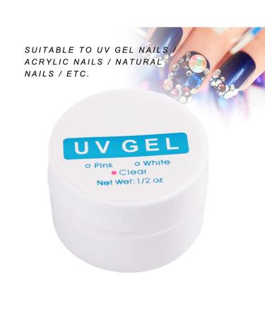 Nail Extension Gel Solid Gel Glue for Nail Tips Manicure UV Gel Builder Nail Glue for Nail Art Rhinestone DIY Manicure Home Salon(Transparent) - Buy Online on GoSupps.com
