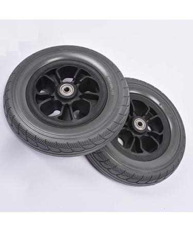 Wheelchair Front Wheel 2Pcs Front Wheel Disabled Wheelchair Solid Spare Tire 8Inch Replacement Wheels for Walker Power Wheelchair Accessory - Buy Online on GoSupps.com