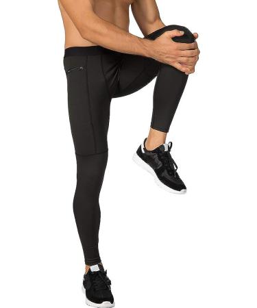 WRAGCFM Men's Compression Workout Leggings with Pockets - Black, Large - Buy Online on GoSupps.com