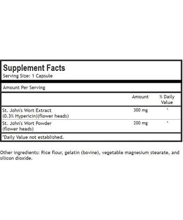 St. John's Wort Extract 500mg Capsules for Mood Support & Stress Relief - 100 Count - Buy Online on GoSupps.com