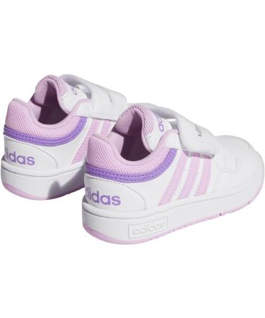 adidas Kids Hoops Mid 2.0 I Fitness Shoes - Child 5 UK - Ftwr White/Lilac Violet Fusion - Buy Online on GoSupps.com