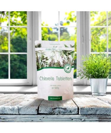 VivaNutria Chlorella tablets | 4000 algae tablets ( 1000g 2 bags) | 100% pure powder | from controlled cultivation I vegan