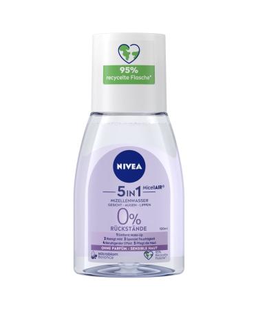 Nivea Micellair 5 in 1 micelle water sensitive (6 x 100 ml) micelle cleaning water Sensitive skin perfume -free facial toners act in accordance with the skin microbioma 100ml - old version