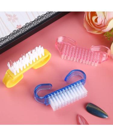 2Pcs Nail Brushes with Plastic Handle for Easy Fingernail Cleaning - Black, Hands and Feet - Buy Online on GoSupps.com