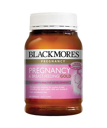 Blackmores Pregnancy & Breastfeeding Gold 180 Caps Health Supplement Essential Nutrients for Mother and Baby DHA Fish Oil