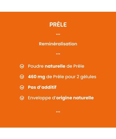 Laboratoire Beauchamp - Food supplement PRELE - 50 capsules - Silica intake - Helps remineralization - Developed in France - Buy Online on GoSupps.com