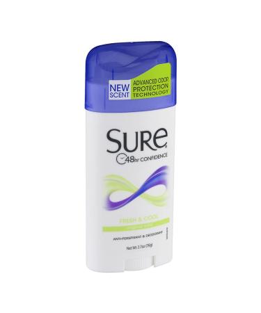 Sure Anti-Perspirant Deodorant Original Solid Fresh & Cool Scent 2.70 oz - Pack of 2 - Buy Online on GoSupps.com
