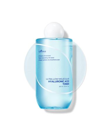 ISNTREE Ultra-Low Molecular Hyaluronic Acid Toner 300ml, 10.14 fl.oz | Korean Skincare | Quick Absorbing | Deep Hydration & Skin Smoothing | Vegan & Fragrance-Free
