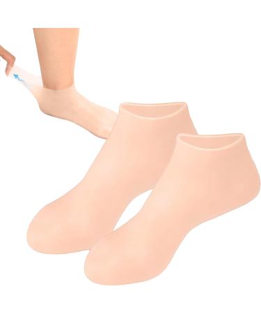 Silicone Moisturizing Socks for Cracked Feet | Slip-Resistant Elastic Foot Care | 2 Pairs Winter Spa Gel Socks for Women - Buy Online on GoSupps.com