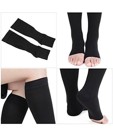 PEDIMEND Knee High Compression Stockings (1PAIR) | Thigh High Compression Stockings (1PAIR) | Reduce Varicose Veins | Effective Relief From Tightness & Muscle Soreness | For Men & Women 2 Count (Pack of 1) Black - Buy Online on GoSupps.com