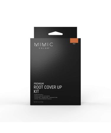 Root Cover Up Kit - Conceal Gray Roots Contour Thicken Eyebrows Instantly Includes Compact Root Brush Eyebrow Brush and Carrying Pouch (Full Kit Red)