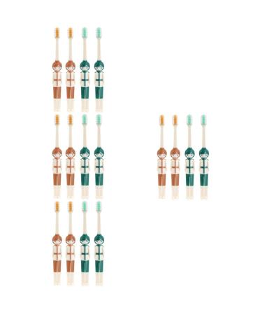 Healvian 16 STK Children's toothbrush toothbrushes for children Cartoon Children's toothbrush mini toothbrush travel toothbrush ergonomic toothbrush manual toothbrush rubber protection pp