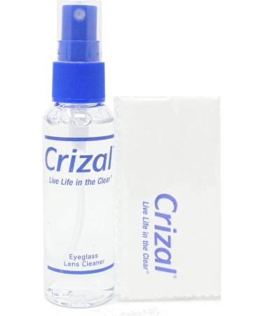 Crizal Lens Cleaner Set | 2oz Spray & Microfiber Cloth Bundle | Doctor Recommended Anti-Reflective Lens Care Kit - 3 Pack - Buy Online on GoSupps.com
