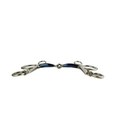 Buy AK Pelham AKRS-2611 Single Jointed Horse Bit | Sweet Iron Mouthpiece | 14 cm | Blue-Silver | International Shipping - Buy Online on GoSupps.com