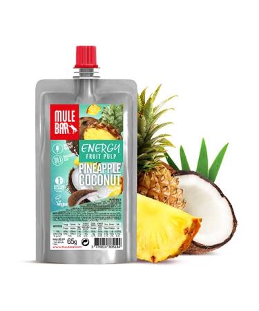 Mulebar - Compote Energétique Sport - Pineapple Coconut - 65g - Vegan - Gluten Free - Refermable - Made in France