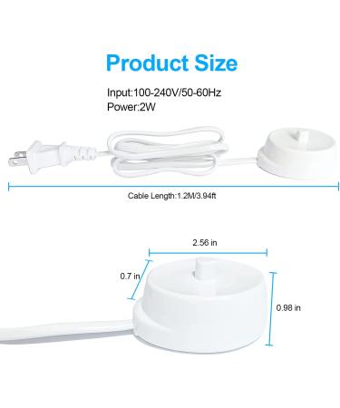 Replacement Braun Oral-B Model 3757 Electric Toothbrush Charger Adapter - Waterproof Inductive Charging Power Cord for Portable Travel - Buy Online on GoSupps.com