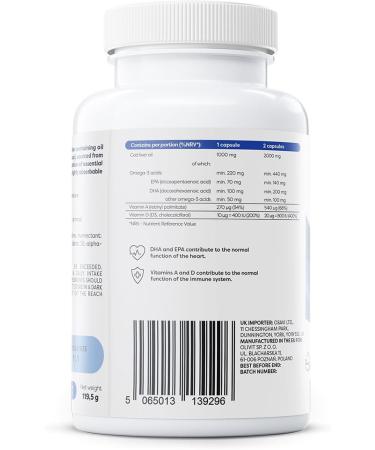 Osavi Norwegian Cod Liver Oil Softgels 1000mg (Lemon) - 180 softgels - Buy Online on GoSupps.com