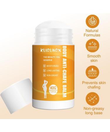 KUIRUNRX AntiFriction Cream Antichafing stick Antifriction chafing cream stick To relieve friction and irritation Waterproof against chafing Used For Chest Arm Thigh and Buttocks 40G - Buy Online on GoSupps.com