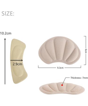 Siismi 5 Pair Heel Cushions | Non-Slip Sponge Foot Care Pillows for High Heels & Sneakers - Ultimate Comfort & Protection - Buy Online on GoSupps.com