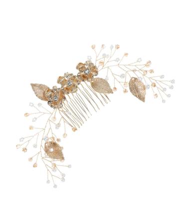 HAPINARY Comb Headpiece for Bride Bridal Hair Accessories Wedding Bride Headwear Wedding Hair Accessories for Brides Bride Hair Jewelry Bridal Hair Accessory Bridal Headpiece
