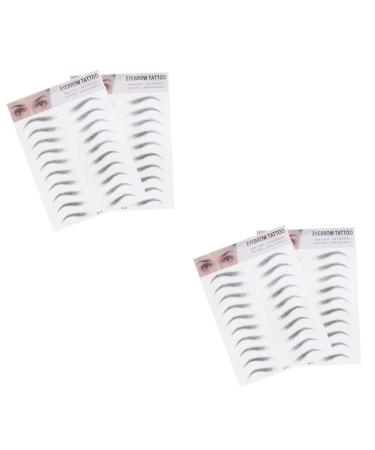 DOITOOL Card Spray Bottle 4 Pcs 3d Eyebrow Stickers Makeup Practice Face Eyebrow Hair Eyebrow Tool Template Women's Make up ze001x2pcs Blackx2pcs