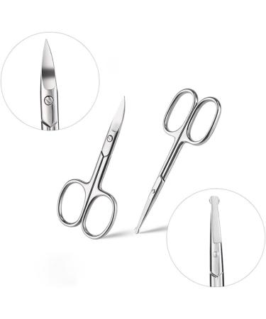 Beaupretty 2pcs Nose Hair Trimmer & Eyebrow Scissor Set - Precision Grooming Tool for Men & Women - Buy Online on GoSupps.com