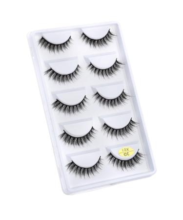 UAMOU Mink Eyelashes 10/50/100 Boxes Wispy 3D Mink Lashes Makeup Natural Long Volume False Eyelashes Bulk Faux Cils Custom Cheerfully (Color : 5 Pairs X01 Size : 50 Boxes)