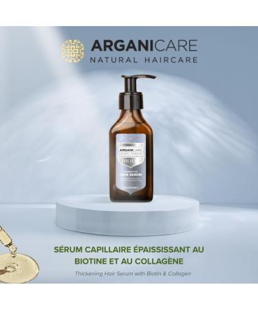 Arganicare Biotin hair serum with argan oil 100 ml protective care serum for dry and damaged hair enriched with collagen keratin and chamomile extract - Buy Online on GoSupps.com