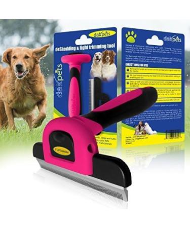 Dakpets Dog Brush | Professional Undercoat Brush for Dogs & Cats | Stainless Steel Long-Haired Pet Grooming Tool | Perfect for Pink-Loving Pet Owners - Buy Online on GoSupps.com