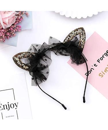 Mesh Cat Ear Headbands | Exquisite Festival & Party Accessory with Gemstones - Buy Online on GoSupps.com